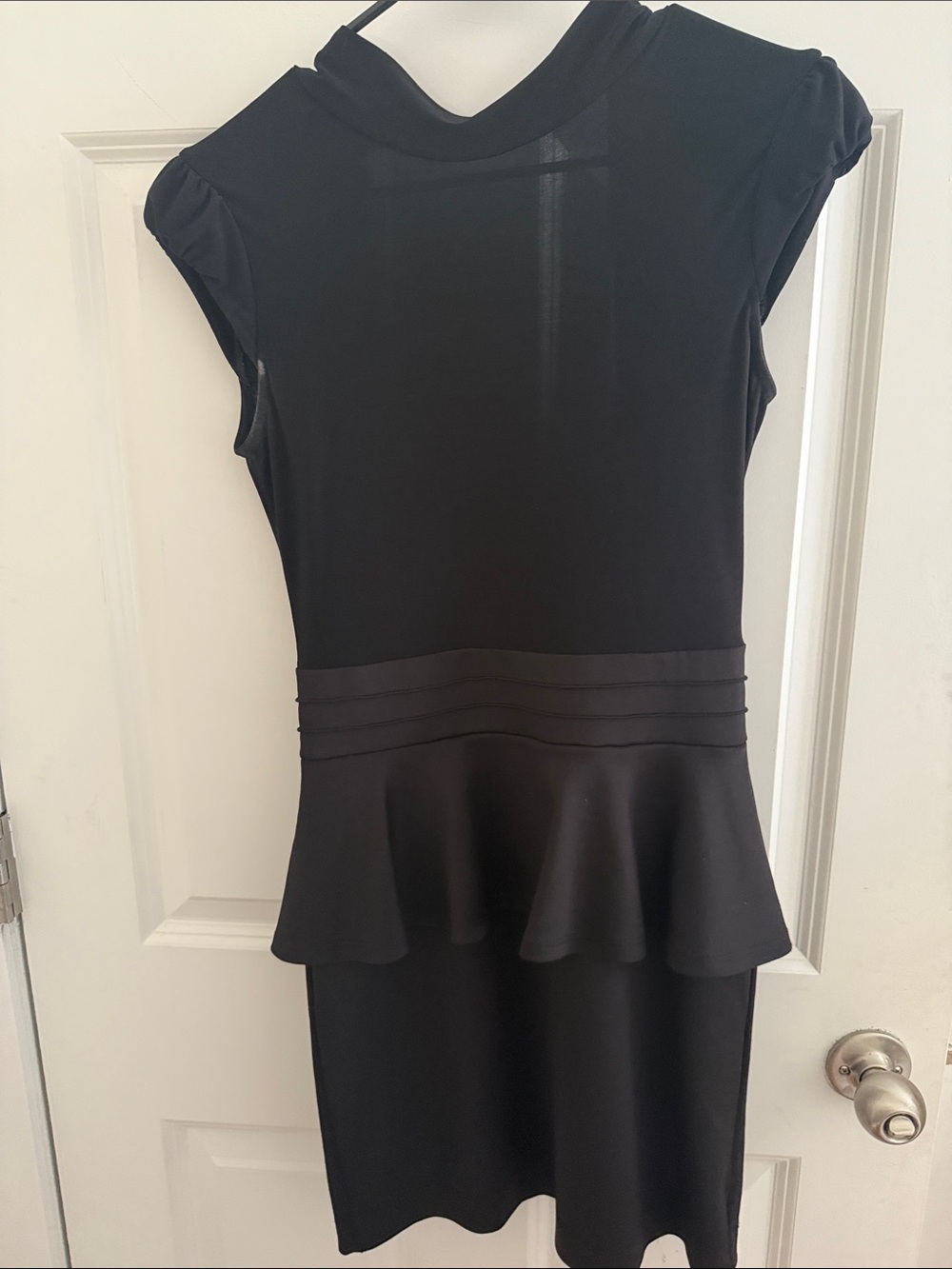 Love Culture Black Peplum Midi Dress